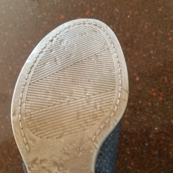 $265 Open Toe Heel Slingback Grey Sandals/Booties - Picture 4 of 11